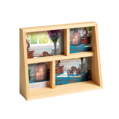 Holz-Galerierahmen "Rustic" Natur 2 x 10x15 und 2 x 10x10