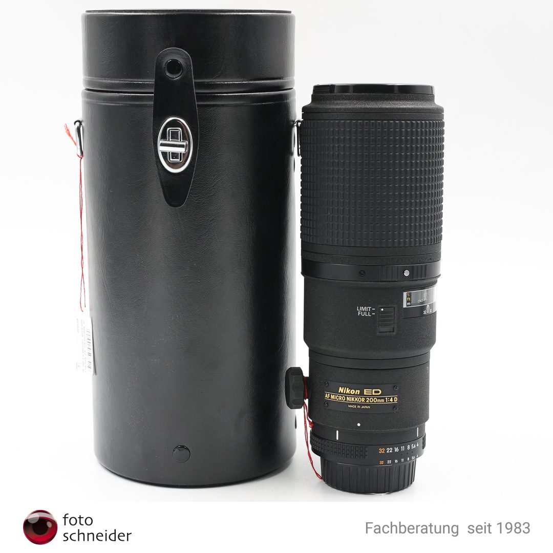 ケース付きNikon ED AF MICRO NIKKOR 200㎜ 1:4 D