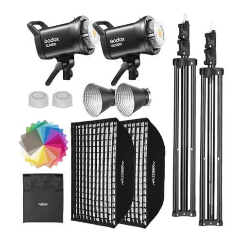 Godox SL60IIBi Kit2 mit zwei LED-Leuchten, Softboxen und Stativen