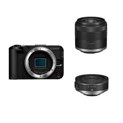 Canon EOS R50V+RF-S 4-6,3/14-30mm IS STM PZ+CanonRF 2,8/28mm